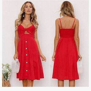 Super cute size small red dress! Midi length